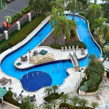 Flat Com Vista Panoramica -15- Na Barra Da Tijuca - Estacionamento Gratuito - Frigobar - Ar Condicionado - Piscina - Academia - Balsa Para Praia Gratis - Varanda - Vista Parcial Mar E Lagoa Рио де Жанейро Екстериор снимка